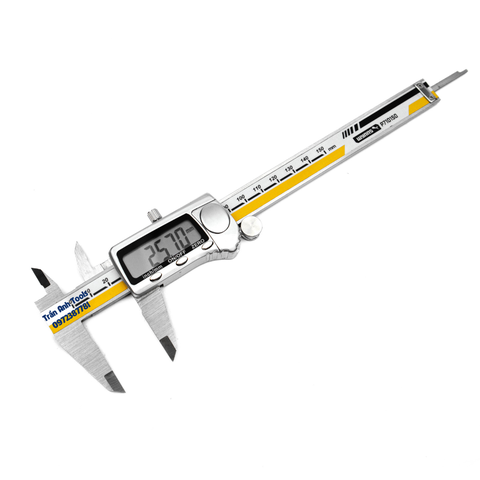 Thước kẹp cơ điện tử 150mm Wynn's chất liệu thép không gỉ cao cấp, thước cặp ly đo đường kính trong ngoài, độ sâu, bước