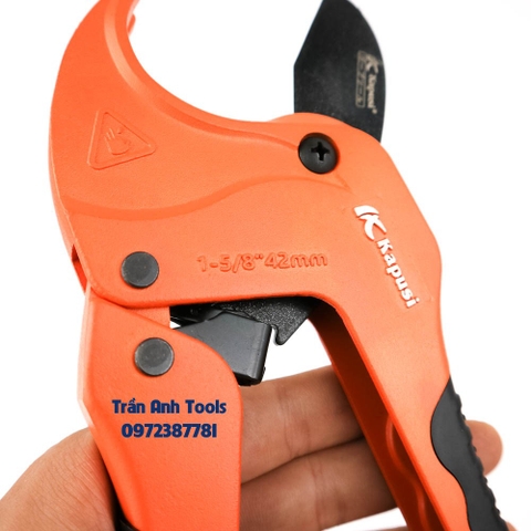 Dao cắt ống nhựa PVC PE 42mm Kapusi Japan cao cấp siêu sắc, kéo cắt ống nhựa chuyên dụng nhật bản