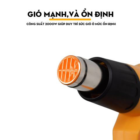 Súng Khò Nhiệt Điện Tử Wynn's Tools 2000W - Điều Chỉnh Nhiệt Độ, Khò Nóng Cao Cấp 50-600°C