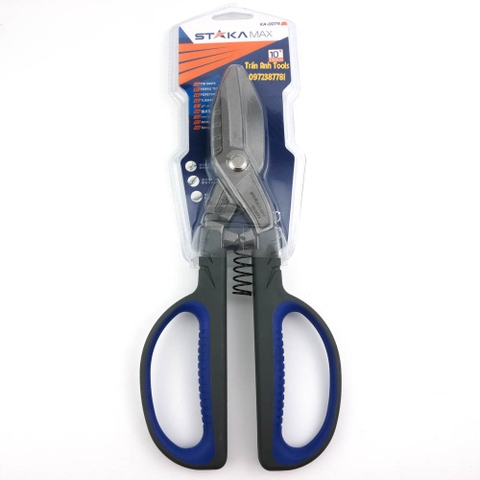 Kéo cắt tôn Staka kích cỡ 10' 12' chất liệu thép CRV siêu cứng bền bỉ, kìm cắt tôn cao cấp có lò xo trợ lực