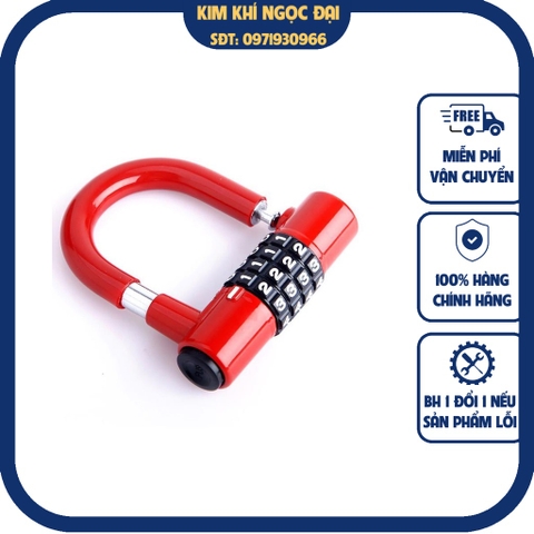 Ổ khóa chữ U mini 4 số không cần chìa bảo đảm an toàn cho tài sản