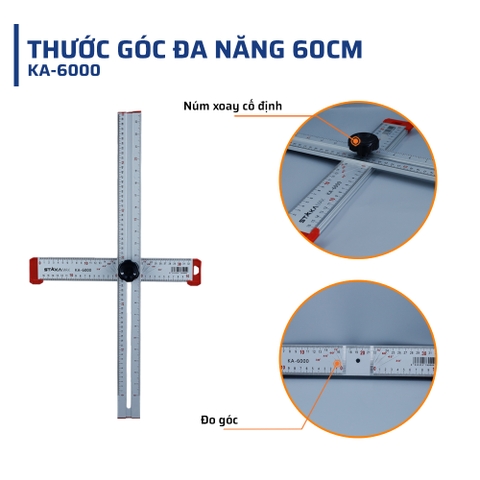 Thước góc đă năng 60cm STAKA