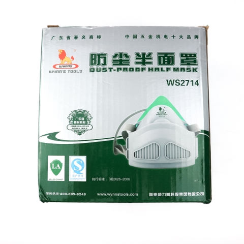 Mặt nạ phòng bụi Wynn's WS2714 , ngăn bụi ngành mộc, chống bụi công trường, khử mùi hiệu quả, ngăn bụi mịn xưởng