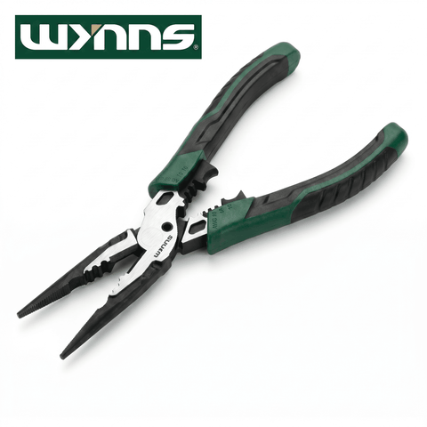 Kìm Mũi Nhọn Đa Năng W3461 200mm Thép Hợp Kim Có Lưỡi Cắt Tay Cầm Chống Trượt Wynns Kìm Điện Cơ Khí Chính Hãng