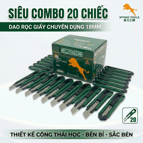Dao rọc giấy rẻ (Lưỡi trắng) mới 107*20*18mm