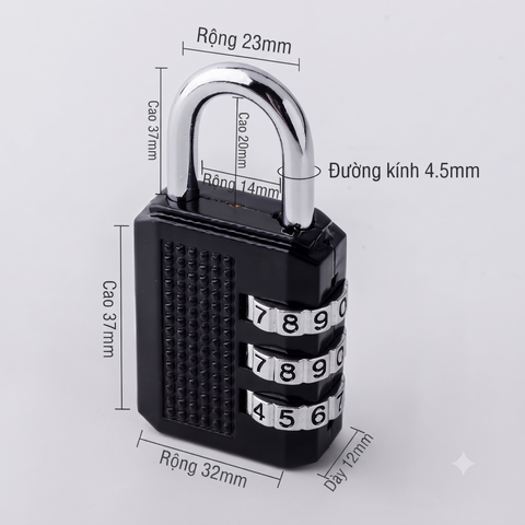 Ổ khóa mã 3 số cỡ lớn