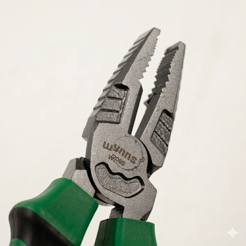 Kìm Điện 200mm Chính Hãng Wynns Super Pliers Thép Cứng Cán Bọc Cao Su Chống Trơn Kìm Cắt Dây Kẹp Đa Năng Cơ Khí