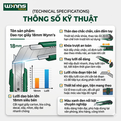 Dao rọc giấy rẻ (Lưỡi trắng) mới 107*20*18mm