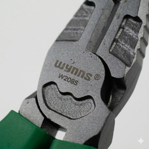 Kìm Điện 200mm Chính Hãng Wynns Super Pliers Thép Cứng Cán Bọc Cao Su Chống Trơn Kìm Cắt Dây Kẹp Đa Năng Cơ Khí