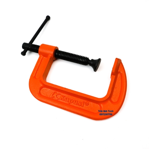 Vam cảo chữ C cơ khí kẹp gỗ đủ các cỡ từ 2-6inch Kapusi chính hãng, vam gỗ chữ C hàng chất lượng cao