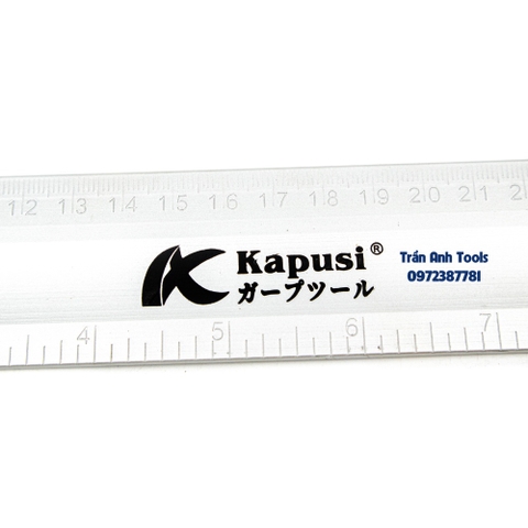 Thước ke góc vuông chiều dài 30cm chất liệu nhôm cao cấp Kapusi Japan, thước ke góc vuông đa năng kết hợp livo