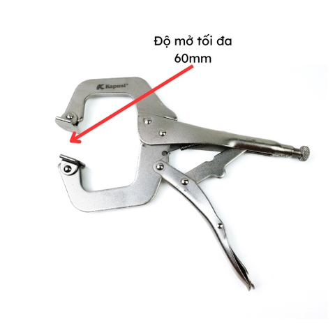 Kìm kẹp chết chữ C cao cấp Kapusi Japan kích cỡ 11 inch chất liệu thép CRV cao cấp bền bỉ, kìm kẹp chữ C chất lượng cao