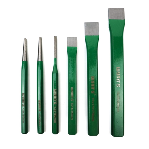 Bộ đục và đột 6 chi tiết Wynn's Tools, Đục phẳng đục sắt, đục nề, đục đá ,Bộ đục sắt ,bộ dùi đục, đục bê tông cao cấp