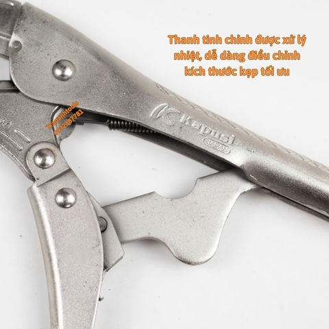 Kìm kẹp chết Kapusi K-8262 Japan chất liệu CR-MO 10 inch, kìm bấm chết cao cấp điều chỉnh độ mở