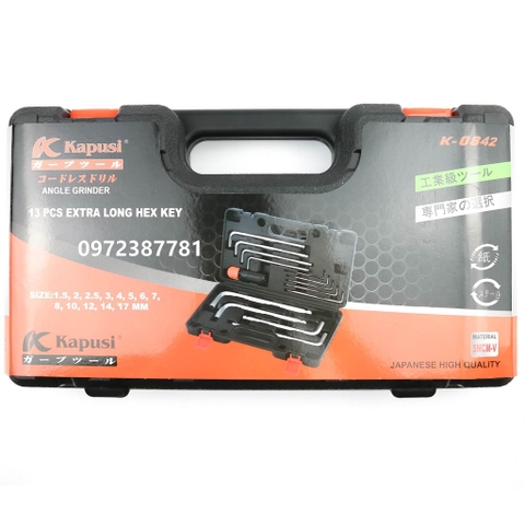 Bộ lục giác 13 chi tiết Kapusi K-0842