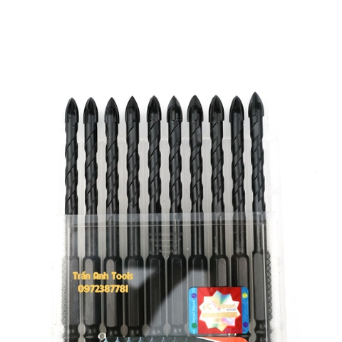 Mũi khoan đa năng chuôi lục giác Kapusi Japan chính hãng, bộ mũi khoan gạch men, khoan tường, ngói, bê tông, kính