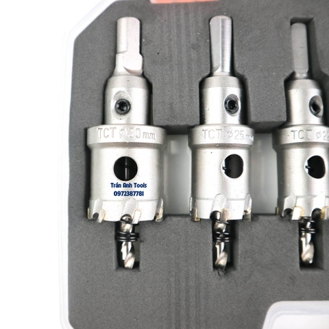 Bộ 6 mũi khoét sắt, Inox Kapusi Nhật Bản bao gồm 16 18 20 22 25 30