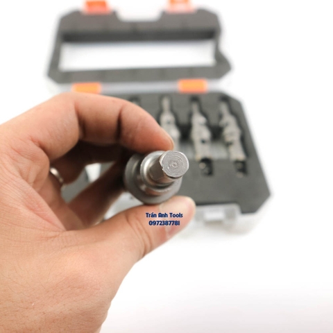 Bộ 6 mũi khoét sắt, Inox Kapusi Nhật Bản bao gồm 16 18 20 22 25 30