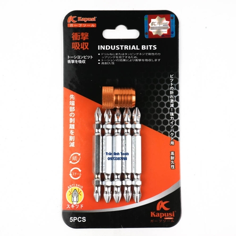 Bộ mũi bắn vít có đầu từ cỡ lớn siêu cứng Kapusi Japan, mũi bắt vít đầu từ chất liệu S2 cao cấp