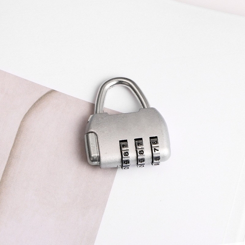 Khóa Số Mini 3 Số, Khóa 3 Số Hình Chữ Nhật- Khóa Vali, Túi Xách