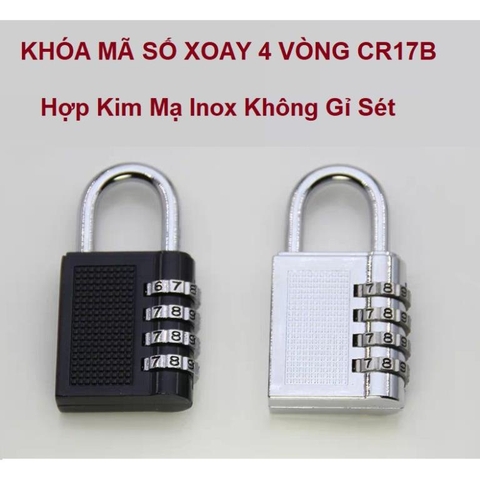 Ổ Khóa Mã Số 4 Chữ Số, Không Cần Chìa, Chất Liệu Thép Không Gỉ