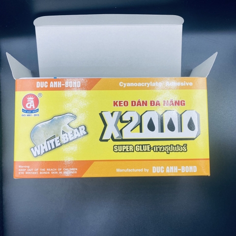 Tuýp keo dán đa năng X2000 chính hãng Đức Anh Bond, keo dán giày dép nhỏ gọn tiện dụng