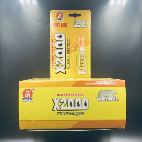 Tuýp keo dán đa năng X2000 chính hãng Đức Anh Bond, keo dán giày dép nhỏ gọn tiện dụng