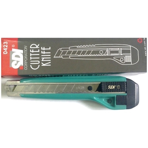 Dao rọc giấy to SDI 0423, dao trổ rãnh thép(tặng kèm 2 lưỡi dao dự phòng)