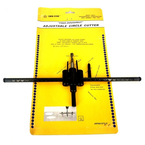 Mũi Khoan Khoét Lỗ Thùng Loa, Lỗ Đèn Thạch Cao Âm Trần 120mm 200mm 300mm (Bộ Mũi Khoét Lỗ Gỗ Thạch Cao Trần)