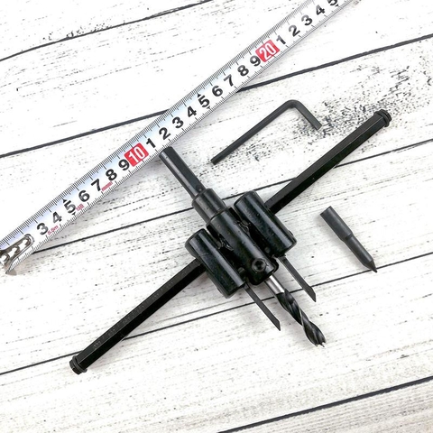 Mũi Khoan Khoét Lỗ Thùng Loa, Lỗ Đèn Thạch Cao Âm Trần 120mm 200mm 300mm (Bộ Mũi Khoét Lỗ Gỗ Thạch Cao Trần)