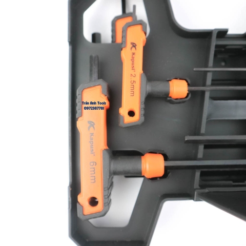 Bộ lục giác chữ T 8 chi tiết gồm các cỡ 2 2.5 3 4 5 6 8 10 Kapusi Japan, bộ lục giác tê cao cấp chất lượng Nhật Bản