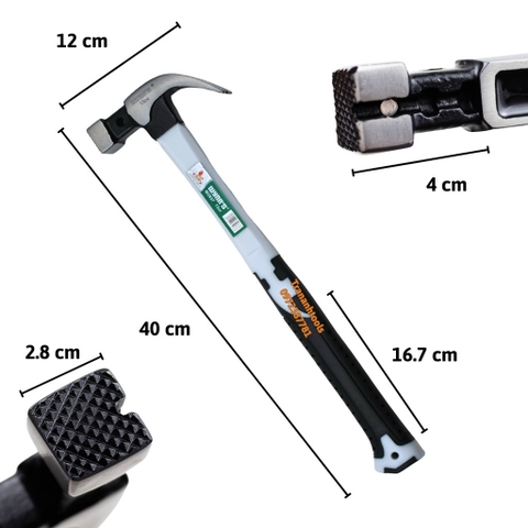 Búa nhổ đinh 0.55kg W2637 Wynn's Tools có bọc cán cao cấp, búa đóng đinh công nghiệp