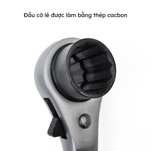 Cờ lê đuôi chuột trắng, cờ lê giàn giáo tự động đảo chiều Kapusi thép cao cấp CR-V, tuýp dàn giáo đa năng 2 đầu