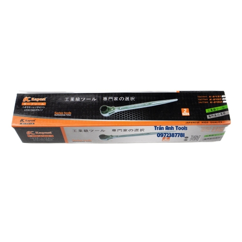 Cờ lê đuôi chuột trắng, cờ lê giàn giáo tự động đảo chiều Kapusi thép cao cấp CR-V, tuýp dàn giáo đa năng 2 đầu
