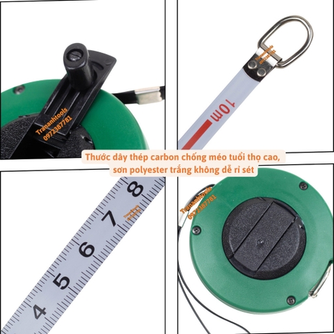 Thước cuộn dây thép chiều dài 20M 50M Wynn's Tools