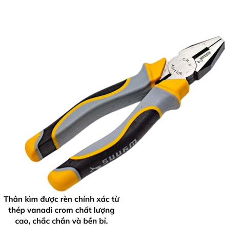 Kìm cắt 6 8 inch 3 màu kiểu Nhật Wynn's chính hãng cắt sắt thép siêu bén HRC58-63, kềm cắt dây thép, dây điện cao cấp