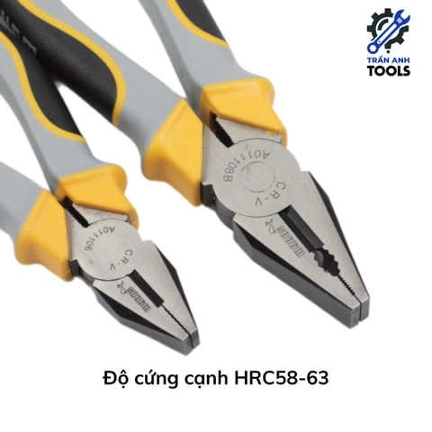Kìm cắt 6 8 inch 3 màu kiểu Nhật Wynn's chính hãng cắt sắt thép siêu bén HRC58-63, kềm cắt dây thép, dây điện cao cấp