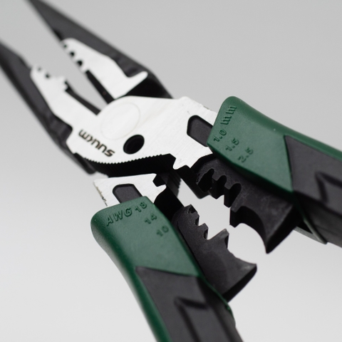 Kìm Mũi Nhọn Đa Năng W3461 200mm Thép Hợp Kim Có Lưỡi Cắt Tay Cầm Chống Trượt Wynns Kìm Điện Cơ Khí Chính Hãng