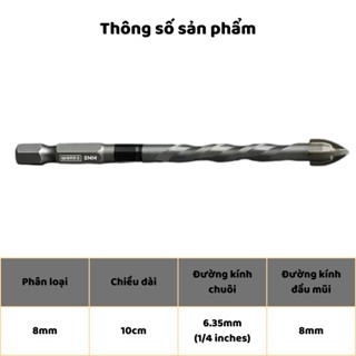 Mũi Khoan Đa Năng Cao Cấp Đá Gạch Men Gốm Sứ Thủy Tinh Wynn's 6mm 8mm 10mm 12mm
