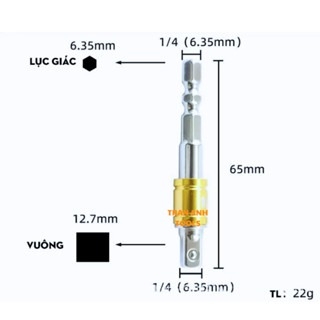 Đầu Chuyển Vặn Vít (1/4) Sang Đầu Vặn Bulong (1/4 3/8 1/2) Cao Cấp