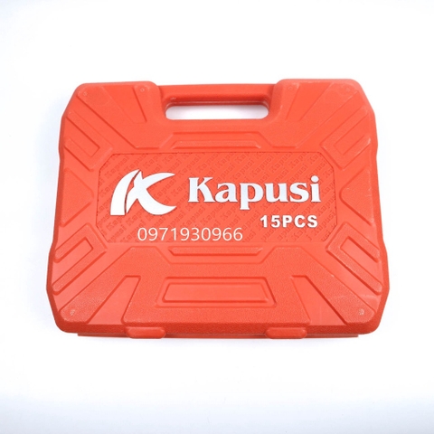 Bộ khẩu dài 15 chi tiết Kapusi mở ốc 1/2 8-32mm dùng cho máy siết bulong, bộ đầu tuýp cao cấp dùng cho máy siết bulong