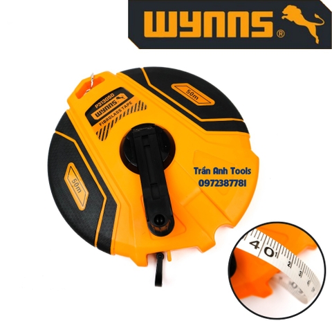 Thước dây sợi thủy tinh cao cấp Wynn's 30m 50m Thước cuộn, thước vải, thước đo công trình chuyên dụng