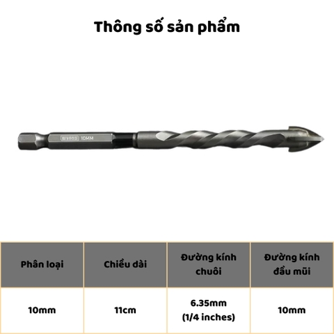 Mũi Khoan Đa Năng Cao Cấp Đá Gạch Men Gốm Sứ Thủy Tinh Wynn's 6mm 8mm 10mm 12mm