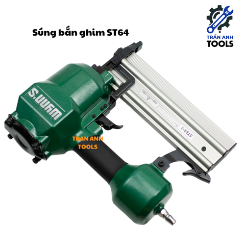 ST64 Súng bắn ghim T Wynn's Xanh SÚNG BẮN ĐINH BÊ TÔNG DÙNG HƠI – Súng bắn đinh cuộn bằng khí nén chuyên nghiệp, chất lượng cao Loại Chuyên Dụng, Siêu Bền