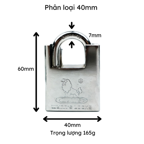 Ổ khóa treo chống cắt Wynn's đủ các cỡ chất liệu thép hợp kim chống nước chống trộm, khóa treo chống cắt bảo vệ nhà cửa