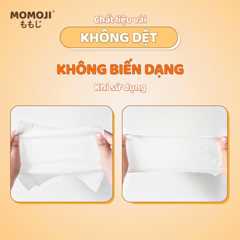 Khăn Giấy Ướt Momoji Không Cồn, Không Parabens, Mềm Mịn, An Toàn Với Trẻ Nhỏ
