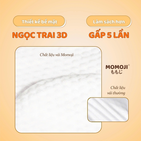 Khăn Giấy Ướt Momoji Không Cồn, Không Parabens, Mềm Mịn, An Toàn Với Trẻ Nhỏ