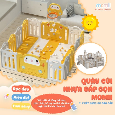 Quây cũi nhựa gấp gọn Momii mới nhất 2023