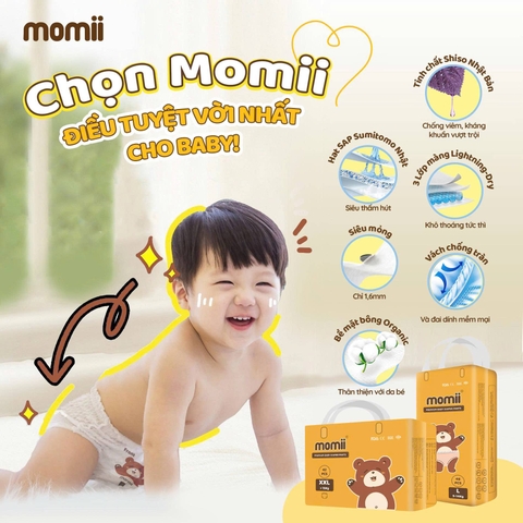 Tã/Bỉm Quần Momii Mỏng, Thoáng, Thấm Hút Tốt Cho Bé Yêu