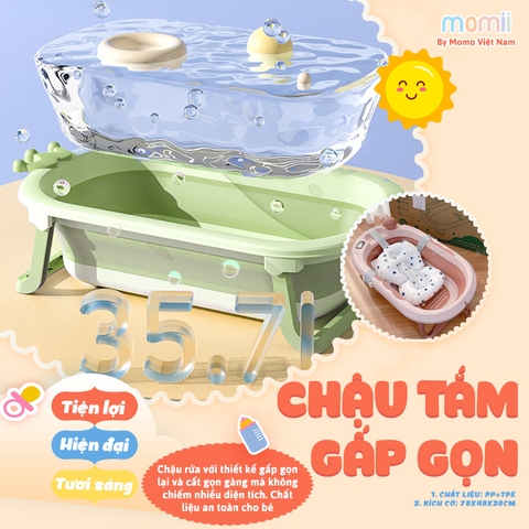 Chậu tắm gấp gọn Momii mẫu mới nhất 2023